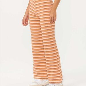 Small Rip Curl Flared Knit Striped Pants Beach Surfer Hippie